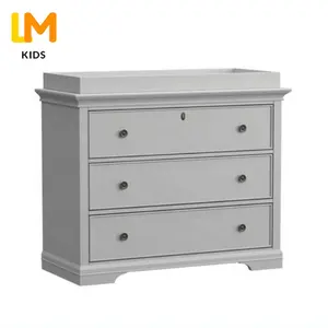 خزانة خشبية بيضاء رخيصة للأطفال من LM, خزانة من الخشب بـ 4 أدراج ، خزانة ذات أفضل أثاث لغرفة النوم في تسريحة خشبية