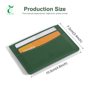Tarjeteros Minimalistas de Cuero de <span class=keywords><strong>Cactus</strong></span>, Compostables, Ecológicos, Biodegradables, Personalizables OEM ODM, Cartera Delgada y Sostenible - Product Image 3