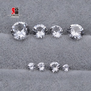 Bijoux Baifu de qualité supérieure, résistants à la chaleur, synthétiques, ronds, 12 #   Saphir blanc - Product Image 4