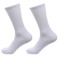 Chaussettes souples Crew avec logo personnalisé Chaussettes en coton unisexes avec broderie jacquard pour hommes Chaussettes sport personnalisées avec logo brodé