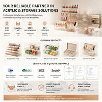 Support pliable en bois personnalisé avec logo pour coiffeuse, rangement de bijoux et accessoires capillaires