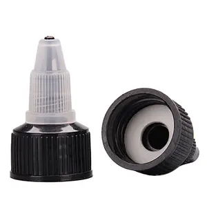 18/410 20/410 24/410 PP Plastic White Black Natural Mouth Pointed Twist Off Dispensing Cap For Plastic Squeeze Bottle