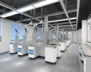 Tavolo Centrale per Laboratorio, Banco a Isola, Banco a Parete per Chimica, Fisica e Biotecnologie con Porta Reagenti - Product Image 3