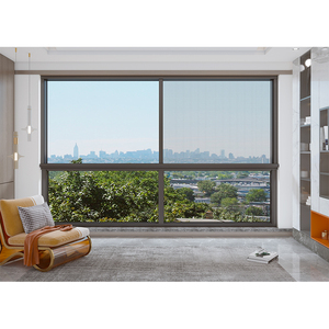 Hợp kim nhôm cách âm hiện đại ngang đôi cửa sổ cửa sổ màn hình thép không gỉ để giảm tiếng ồn căn hộ - Product Image 4