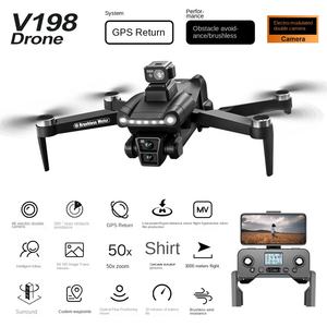 Transfrontaliera nuova V198 Brushless GPS Return HD 8K fotografia aerea Drone Laser ostacolo evitamento aeromobili <span class=keywords><strong>telecomandati</strong></span> per - Product Image 3