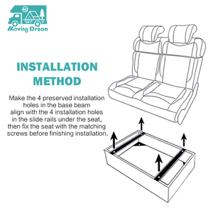 JDA роскошная кожаная Регулируемая Модифицированная Складная сменная кровать, автомобильные тройные сиденья для фургона - Product Image 6