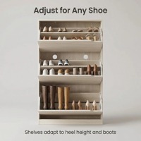 Meuble à chaussures moderne en bois avec 3 tiroirs, rangement pour chaussures en bois, organisateur de rangement pour entrée
