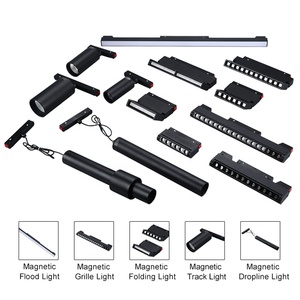 Sistema de Iluminación LED Lineal Moderno de Aluminio, 3500K Blanco Cálido, Regulable, de Superficie, para Tiendas Minoristas, Diseño Minimalista - Product Image 5