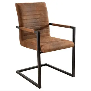 Искусственная Кожа PU бархат промышленный стул для ресторана экологический Nordic металлический каркас кожаный подлокотник обеденный бант ноги