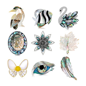 เข็มกลัดหอยเป๋าฮื้อธรรมชาติใช้ได้ทั้งชายและหญิง,เข็มกลัด<span class=keywords><strong>ขน</strong></span><span class=keywords><strong>นก</strong></span>หรูหราเข็มกลัดรูปสัตว์แฟชั่น - Product Image 1