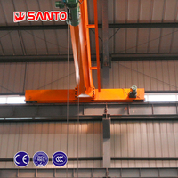 China Santo Crane 5 tonnes 10 tonnes Pont roulant à poutre unique avec chariots d'extrémité motorisés et palan électrique à chariot