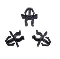 Collier de serrage en U noir en nylon à double fonction avec clip, attache rapide à griffes en V pour faisceau de câbles de moteur automobile, fixation de conduites antidérapante