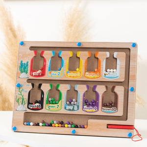 Attività Educative per Bambini e Bambine, Regalo di Natale e Compleanno, Gioco Educativo per Bambini, Labirinto di Colori e Numeri, Puzzle in Legno con Palline Magnetiche - Product Image 3