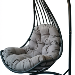 Chaise pivotante de jardin en osier, meuble d'extérieur, livraison gratuite - Product Image 4
