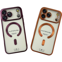 Coque de téléphone portable magnétique de luxe avec placage électrolytique et protection d'objectif pour iPhone 18 17 16 Pro Max S25 S26 Ultra