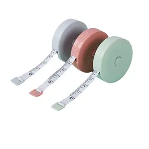 가정용 미니 측정 테이프 1.5 M 플라스틱 테이프 측정 자동 개폐식 바디 천 측정 테이프