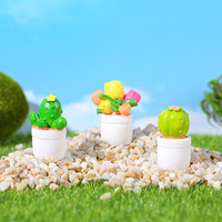 Modèle de plante miniature de cactus simulé pour maison de poupée, pot de fleurs fini, décoration de micro-paysage