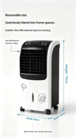 Ventilateur tour portable 3-en-1 avec fonction de refroidissement et de chauffage 2000W, réservoir d'eau, télécommande, silencieux, pour la maison et le bureau