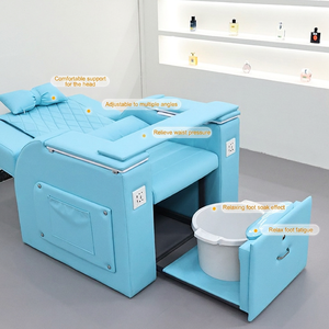 Fauteuil de pédicure professionnel sans plomberie, portable, avec bain de pieds escamotable et lumière LED, fauteuil de massage inclinable - Product Image 5
