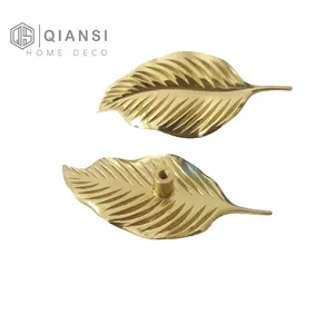 Qiansi HK0325 최고의 판매 잎 유형 가구 핸들 유럽 스타일 주방 찬장 서랍 당겨 및 손잡이