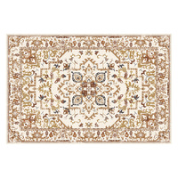 Tapis de table basse rectangulaire géométrique moderne de style américain personnalisé de 10 mm, fabriqué à la machine, lavable en machine, salon complet