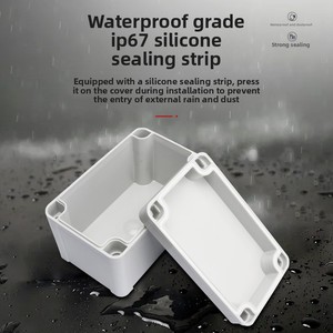 The junction box is made of plastic material, IP67 <b>waterproof</b>, with silicone sealing strips, suitable for outdoor monitoring and - Product Image 1