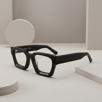 Vente Directe Usine Montures de Lunettes Carrées Tendance Unisexe Verres Optiques Surdimensionnés Monture Transparente Grosses Lunettes