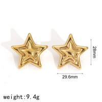 Boucles d'oreilles pendantes étoile uniques Gaovo, en acier inoxydable plaqué or 18 carats, design bicolore, pour la vente en gros transfrontalière européenne et américaine