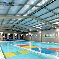 Construcción de Piscinas de Acero Personalizadas, Estructura Metálica para Piscinas, Natación en Interiores, Estructuras de Acero de Bajo Costo, Cobertizos de Acero