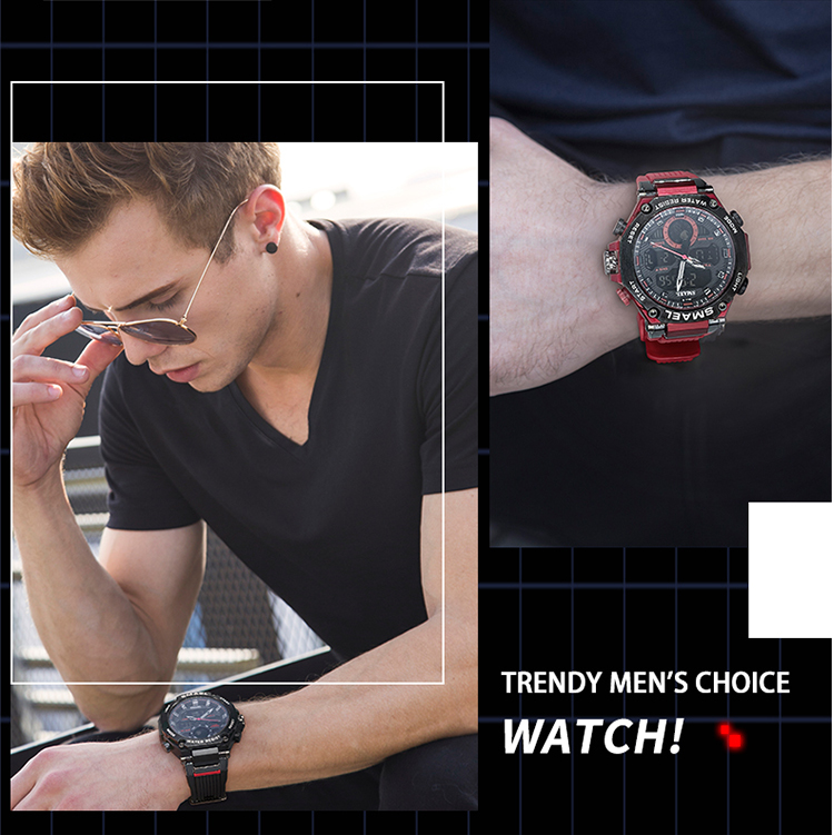Newest Men's popular Watches Big Brand SMAEL 8069 Men Digital Sport Watches