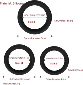 Popular <strong>Pack</strong> of 3 Silicone <strong>Penis</strong> Rings for Men Factory Price Delay Ejaculation Sex Toy - Product Image 5