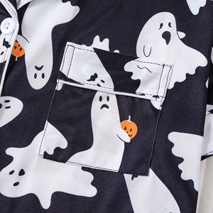 New Châu Âu mỹ của phụ nữ ngủ Halloween in ve áo ngắn tay áo Pajama quần short qua biên giới thương mại nước ngoài nhà - Product Image 3