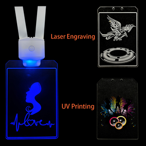 LSD Concert OEM Custom Logo <strong>Acrylic</strong> LED Modern Business Glowing Flashing Luminous Badge Letterpress Printing RGB Colors - Product Image 3