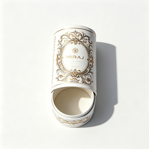 White Cardboard Eco-Friendly Circular Round Paper Tube Packaging for Perfumes Essential <b>Oil</b> <b>Bottles</b> Gift Box Packaging - Product Image 5