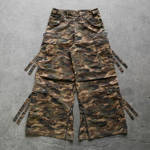 <span class=keywords><strong>Pantaloni</strong></span> personalizzati Streetwear Dtg stampati a gamba larga in tela mimetica mimetica <span class=keywords><strong>pantaloni</strong></span> carpentiere tattici <span class=keywords><strong>pantaloni</strong></span> larghi Cargo uomo - Product Image 2