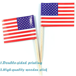 Nuevo y Económico con Envío Rápido: Palillos Decorativos con la Bandera <span class=keywords><strong>de</strong></span> Estados Unidos y Palillos Pequeños con la Bandera <span class=keywords><strong>de</strong></span> Estados Unidos para Decorar Cupcakes - Product Image 2