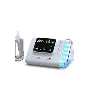 Aspirador nasal eléctrico patentado, aspirador nasal de alta potencia de succión, caja de almacenamiento integrada, luz nocturna luminosa