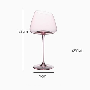 <span class=keywords><strong>Copa</strong></span> <span class=keywords><strong>de</strong></span> <span class=keywords><strong>Vino</strong></span> Tinto <span class=keywords><strong>de</strong></span> Cristal Rosa con <span class=keywords><strong>Boca</strong></span> Inclinada, Estilo Francés, Elegante, Moderna y Sencilla, Ecológica, con Diseño <span class=keywords><strong>de</strong></span> Flamenco - Product Image 6