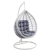 Fauteuil double en rotin moderne – Écologique, durable, pour extérieur, intérieur, jardin, balcon, lit à bascule nid d'oiseau
