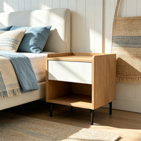 Table de chevet moderne la plus populaire en bois couleur bois pour projets hôteliers et résidentiels