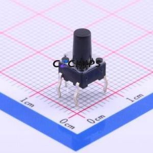 SKHHPNA010 Tactile Switch Through hole Component (THT),6x6mm Switch Single Pole Single Throw Round Button Through Hole 6mm - Product Image 1