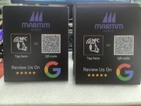 NFC Google Review PVC Tap Stand Card RFID NTAG213/NTAG215/NTAG216 140mm x 120mm QR Code Review Tripadvisor Facebook Yelp