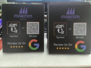 NFC Google Review PVC Tap Stand Card RFID NTAG213/NTAG215/NTAG216 140mm x 120mm QR Code Review Tripadvisor <span class=keywords><strong>Facebook</strong></span> Yelp - Product Image 4