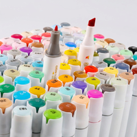 Marqueurs à double pointe 80/108/168 couleurs, encre non effaçable, marqueurs à l'alcool, marqueurs permanents à base d'huile pour le dessin et le croquis