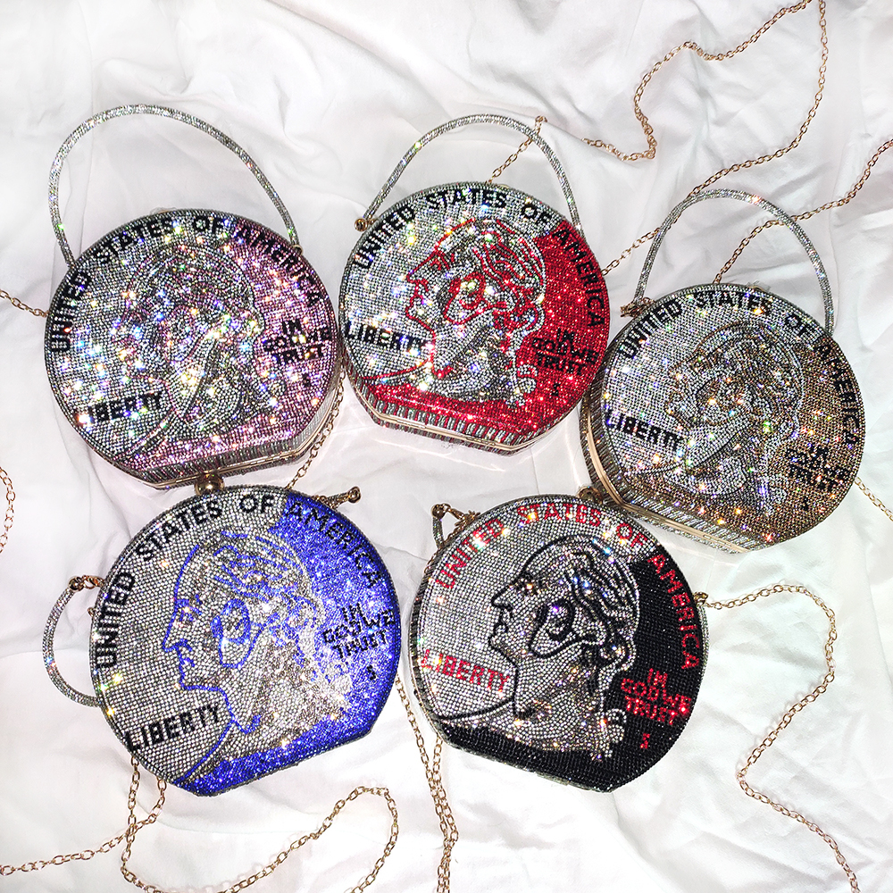 Оптовая продажа, Новейшая модная сумка-клатч с камнями, кошелек, блестящая вечерняя сумочка, сумка со стразами, акриловый кошелек, сумки на четверть