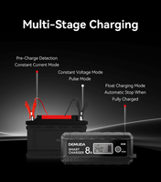 Chargeur de batterie portable intelligent automobile 6 12 12.8 volts 8 ampères pour voiture AGM GEL moto tondeuse à gazon batterie