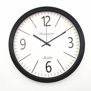 Horloge murale classique à affichage à aiguilles en quartz, en métal galvanisé argenté, à <span class=keywords><strong>chiffres</strong></span> grands, style campagne française, pour salon - Product Image 3