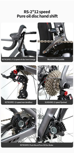 Bicicleta <span class=keywords><strong>de</strong></span> Fibra <span class=keywords><strong>de</strong></span> Carbono <span class=keywords><strong>de</strong></span> Alta Calidad, 26 Pulgadas, 12 Velocidades, Bicicleta Urbana Eléctrica, Horquilla Delantera con Amortiguación, Equipada para Ciclismo - Product Image 6