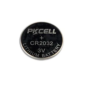 นาฬิกาแบตเตอรี่ PKCELL CR2032บัตรตุ่มและกลุ่ม CE ROHS MSDS 20.0 * 3.2MM3.0V