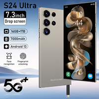 Smartphone S24 Ultra 5G Layar AMOLED 7,3 Inci Penuh, RAM 16GB, ROM 1TB, Kamera 108MP, Baterai 8800mAh, Android 15